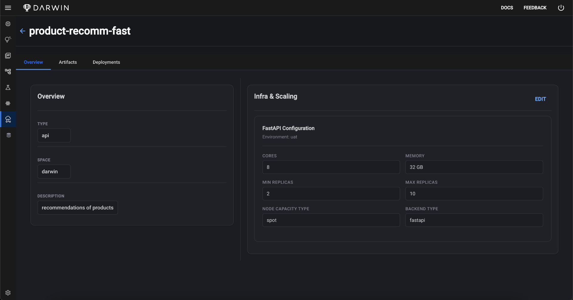 Darwin | End-to-End ML Platform